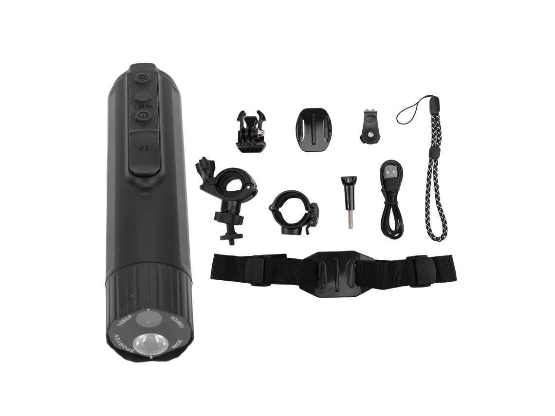 Cámara De Acción (farol Delantero Led De Vídeo 4k) Cámara Wifi Para Casco De Bicicleta Y Motocicleta