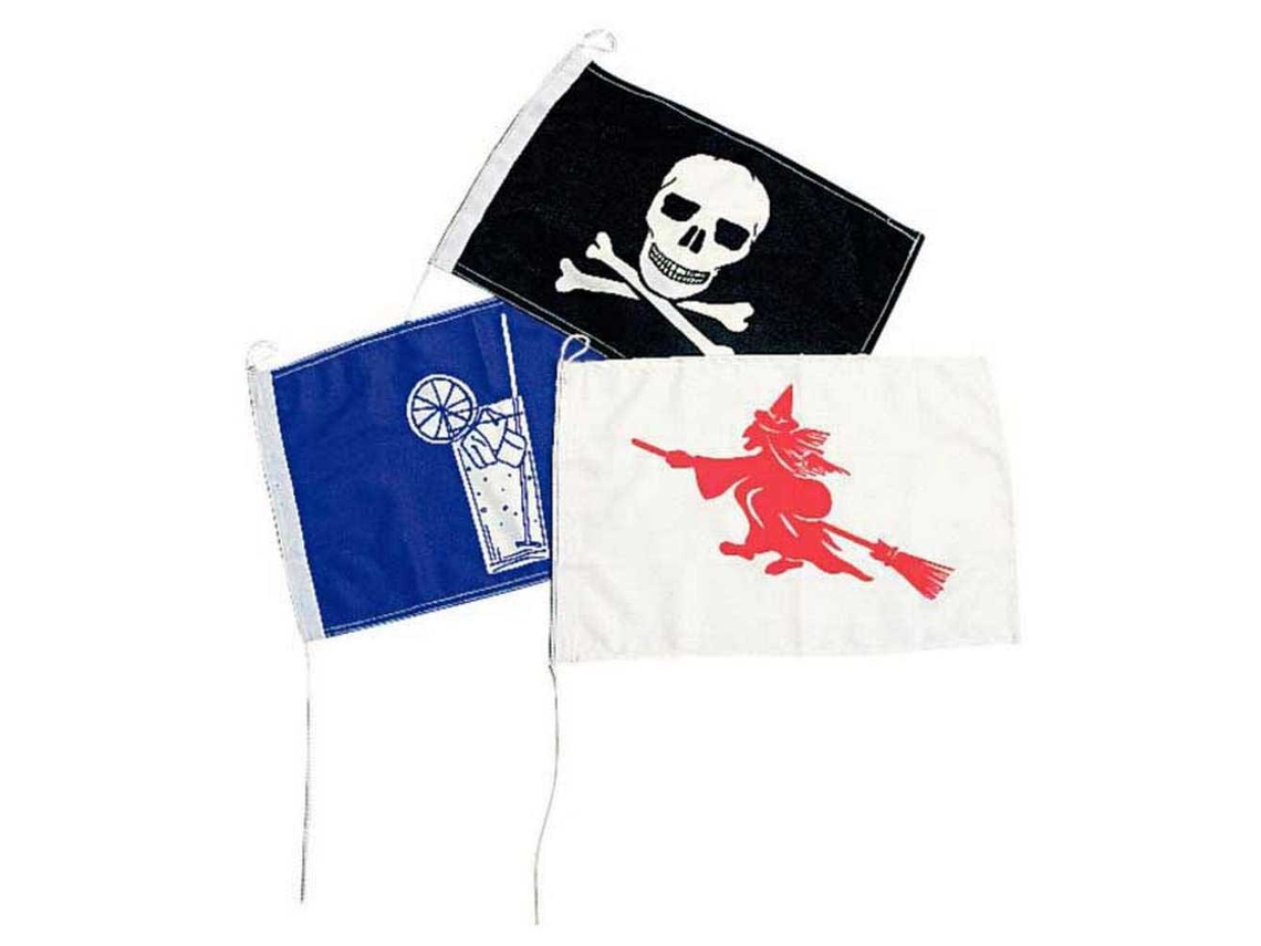 Bandeira Pirata Branco 30 X 45 Cmplastimo