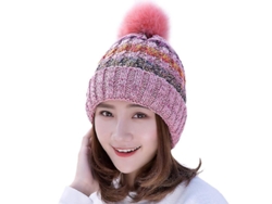 2026-gorro De Invierno Para Mujer Tejido A Crochet Con Peluche Cálido Y Diseño Único