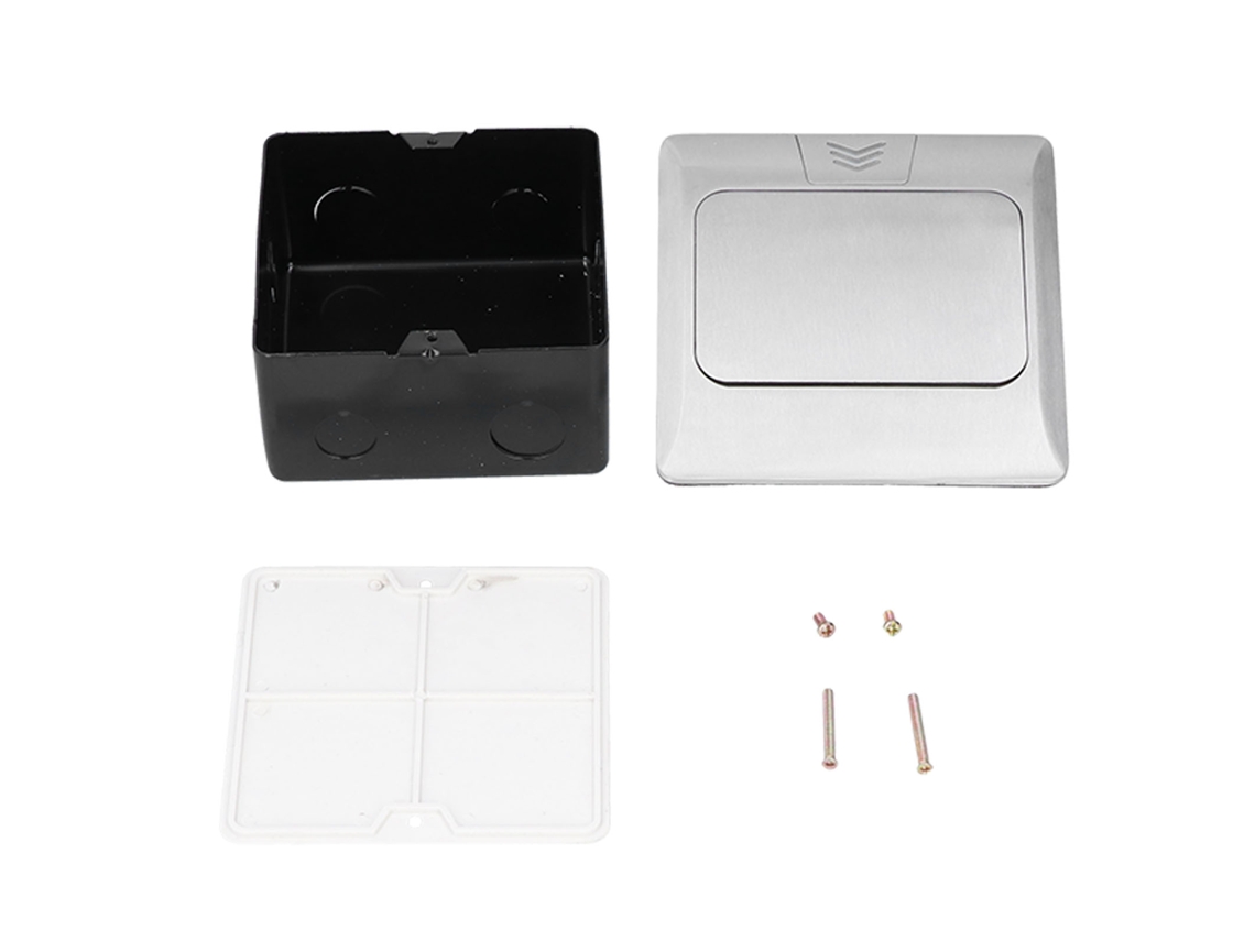 Enchufe De Suelo Empotrable De 2 Vías, Impermeable, Con Caja De Aluminio, 16 A Ca