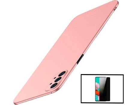 Kit Carcasa + Protector de Pantalla 5D Anti-Spy Samsung Galaxy A52 PHONECARE Rosa