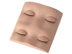 Cabeza De Maniquí De Pestañas Con Cubiertas Oculares Realistas Y Extraíbles Para Prácticas De Maquillaje.