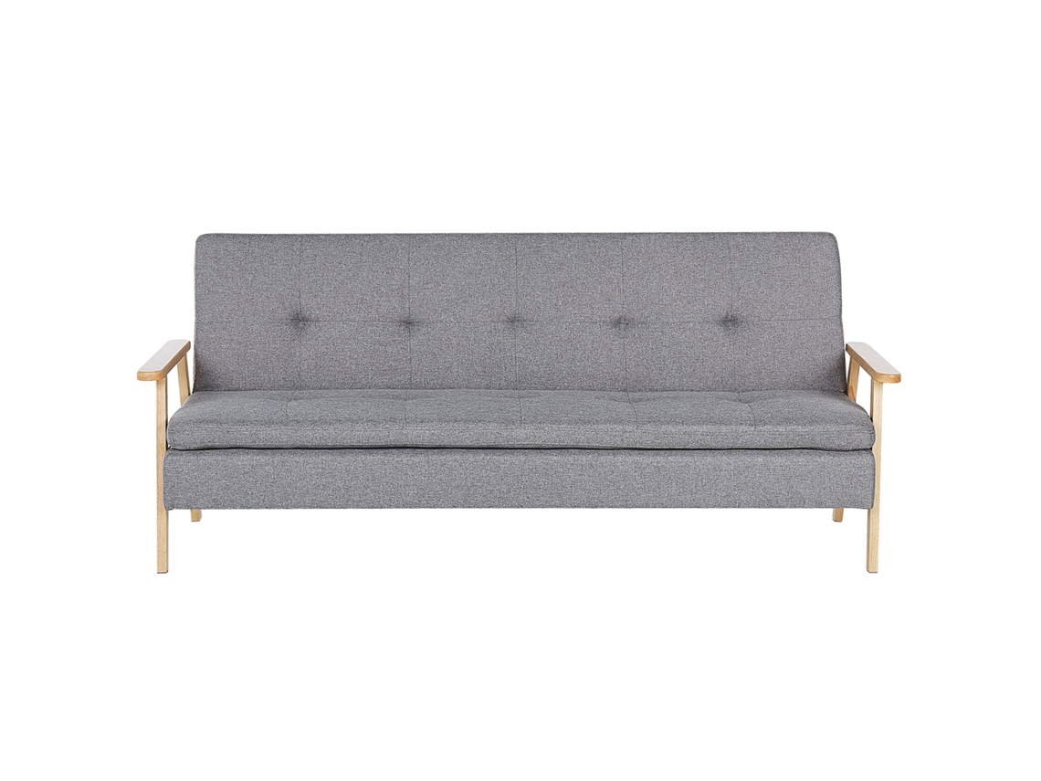 Sofá cama BELIANI Tjorn de Poliéster Gris 204x85x84
