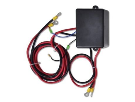 vidaXL Cabrestante eléctrico placa montaje guía de rodillo 12V 1360KG