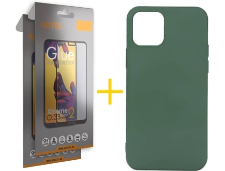 Kit Funda + 2 Protectores de Pantalla Apple iPhone 11 SKYHE Full Liso (Verde)