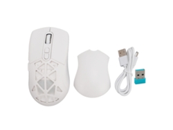 Ratón Inalámbrico Para Juegos, Modo Dual, Bluetooth 5.1 De 2,4 Ghz, Recargable, Con Iluminación Rgb Blanca.