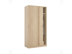 Armario Max 2 puertas correderas Roble Canadian 100 x 200 x 50 cm