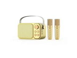 Mini máquina de karaoke para niños y adultos, altavoz Bluetooth portátil con 2 micrófonos inalámbricos, juguetes, regalo de cumpleaños Yizhood