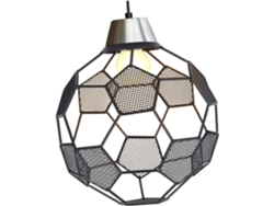 Lámpara De Araña Decorativa Colgante Con Forma De Balón De Fútbol Hueco De Acero Inoxidable, Adecuada Para El Salón O El Pasillo.