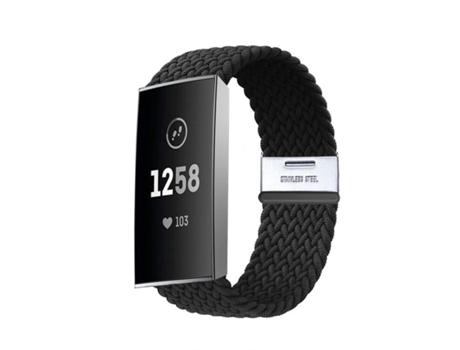 Correa Solo loop para Fitbit by Google Charge 3 Negro