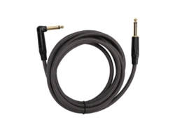 Cabo De Guitarra Elétrica 6.35mm Ofc 3m Com Conector Dourado Para Amplificador E Instrumentos Musicais