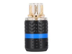 Conector Mali Monosaudio de cobre puro de 24k con baño de oro plateado para equipos profesionales de 100-250V.