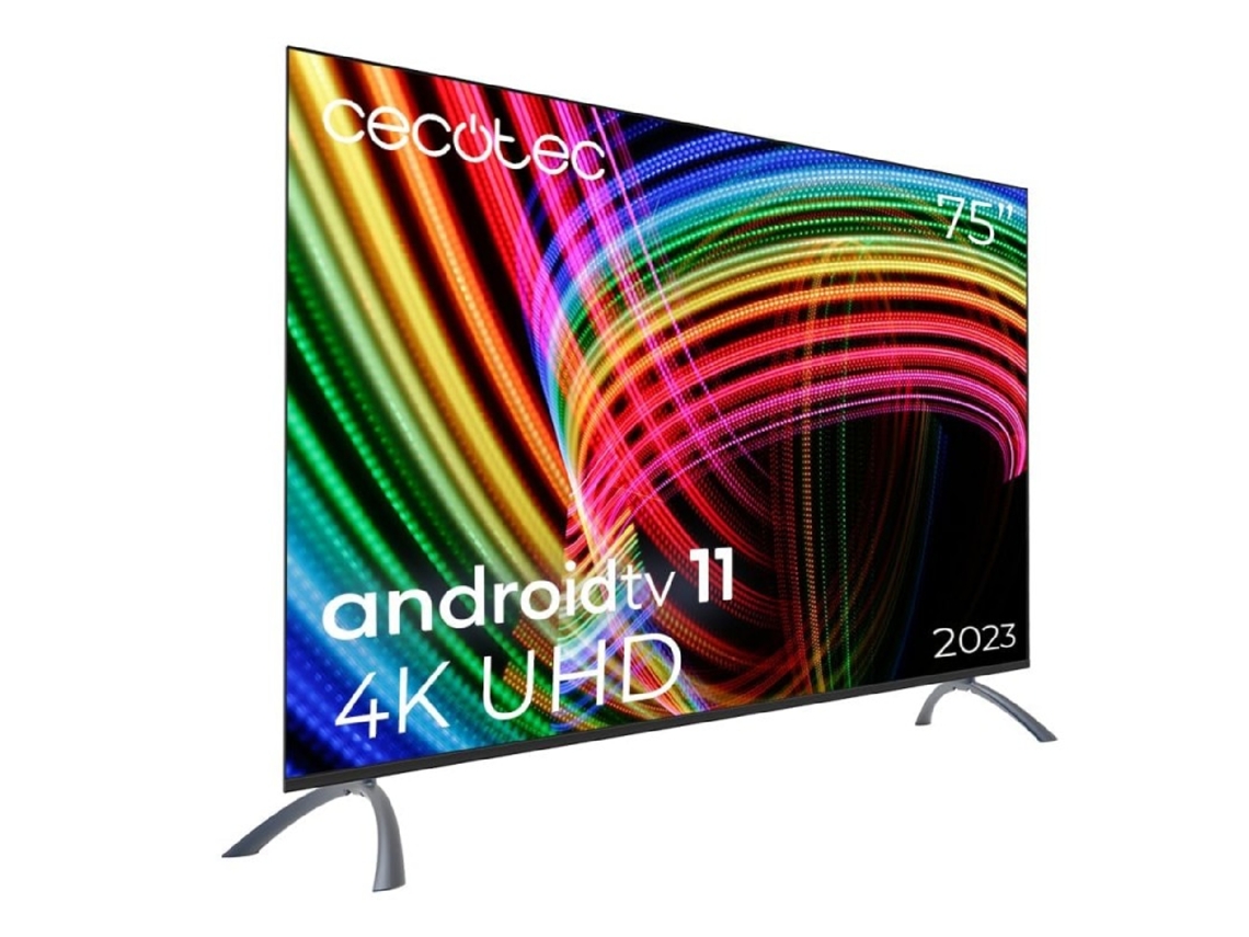 Televisor LED de 75" con resolución Full 4k UHD, sistema operativo Android TV 11, Google Voice Assistant y Chromecast. Cecotec