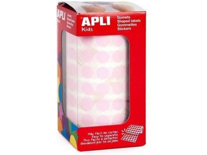 Etiquetas Adhesivas Circulares APLI Kids 11484 Rosa