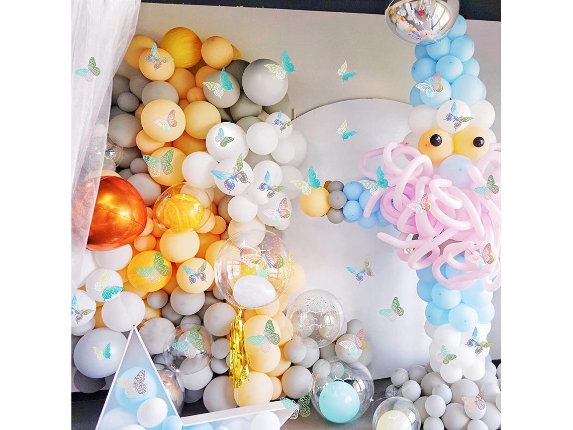Decoración de pared 3D con burbujas, 48 piezas en 4 estilos y tamaños, para cumpleaños y fiestas. Kofihety