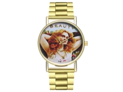 Reloj De Pulsera Unisex Zhoulianfa De Acero Inoxidable Con Esfera Redonda Y Movimiento De Cuarzo.