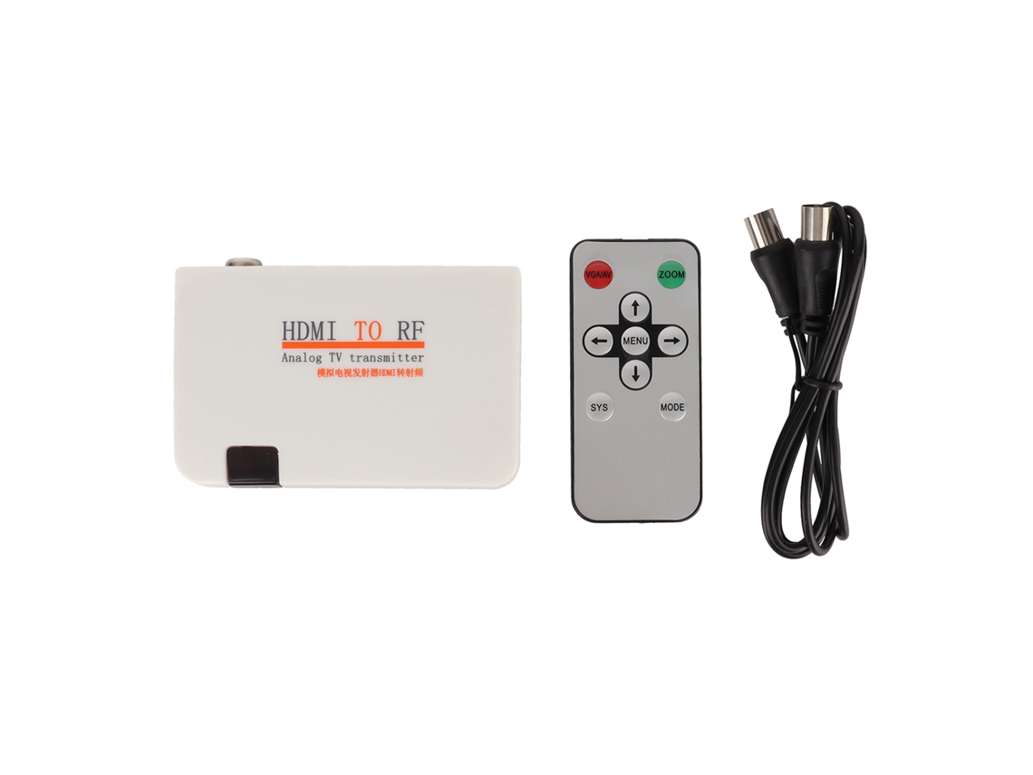 Conversor Adaptador Hdmi A Rf Con Control Remoto Plug 100‑240veu