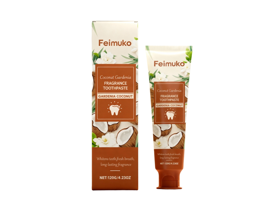 Pasta dental blanqueadora con aroma a flor de coco