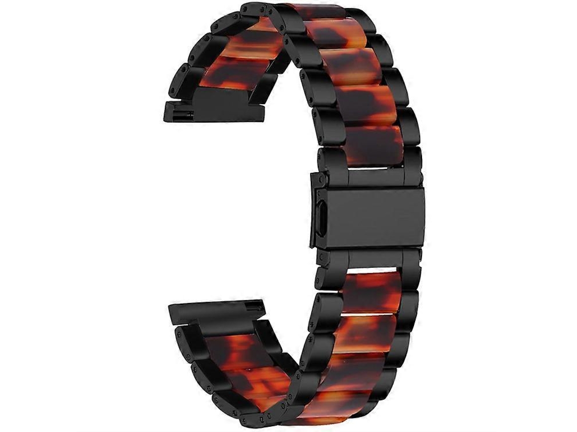 Correa de repuesto para reloj inteligente Pebble Time Round/Pebble 2, elegante pulsera de resina de acero inoxidable Vledary