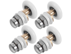 Juego de 4 ruedas para puerta corredera de ducha, poleas. Slowmoose