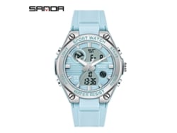 Reloj Electrónico (azul Claro Para Mujer), Reloj Deportivo Impermeable Para Exteriores, Reloj Electrónico Luminoso Multifuncional.
