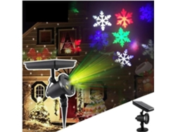 Proyector de decoración de copos navideños con energía solar