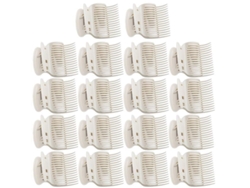 18 Pinzas De Plástico Para Rulos Calientes, Repuesto Blanco.