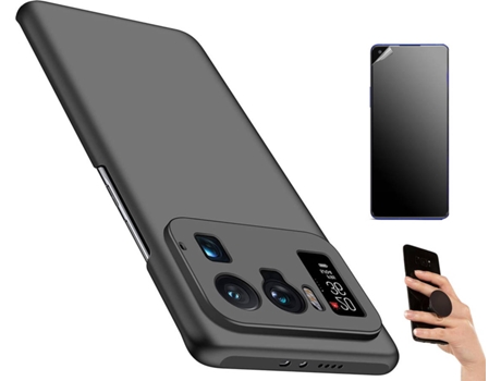 Kit Carcasa Y Protector Xiaomi Mi 11 Ultra Ultimatte Turtleshell Y Popsocket Negro