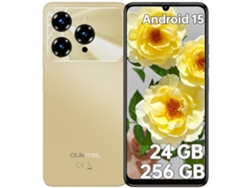Smartphone Oukitel C6 24 Gb 256 Gb 6.8" Hd+ Pantalla Android 15 90hz Batería 5150mah Cámara 50mp Face Id 3.5mm Headphone Jack Oro