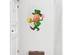 Adhesivo Pared Enano Verde Decoración Patricio Pvc Estilo Especial Hogar Fiestas Fácil Pegar Ventana Día San