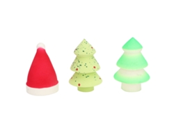 Juego De 3 Esponjas De Maquillaje Navideñas Con Formas Especiales Para Difuminar.