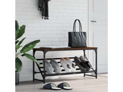Mueble Zapatero | Armario Zapatero Madera De Ingeniería Marrón Roble 90x30x45 Cm