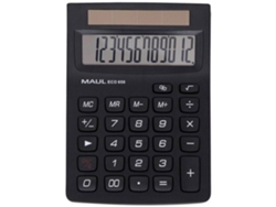 Calculadora de escritorio Maul Eco 650 de 12 dígitos, negra