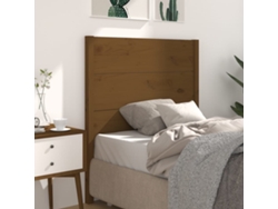 Cabecero Madera Maciza De Pino Marrón Miel 81x4x100 Cm
