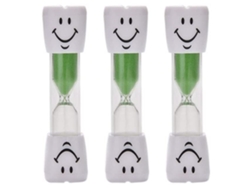 Temporizador de cepillado, reloj de arena dental de 3 minutos para niños, temporizador de arena para cepillado de dientes, verde JEDBESETZT