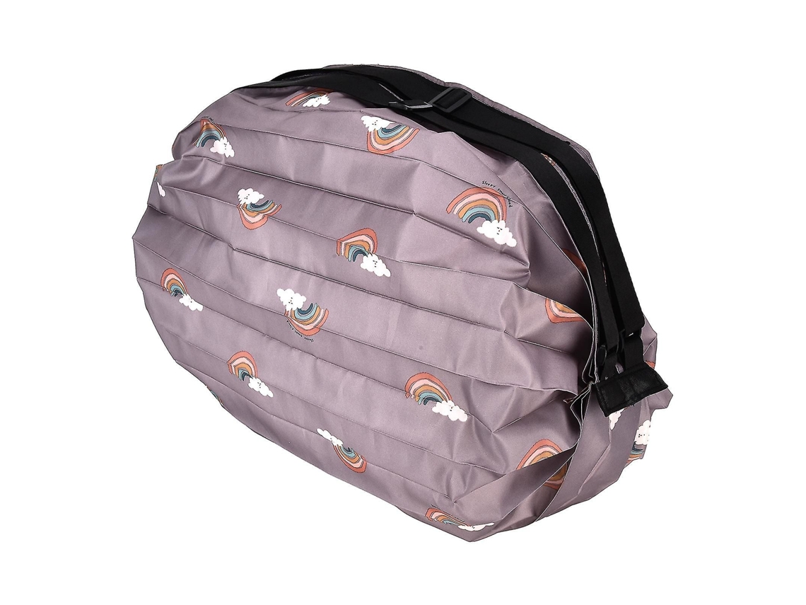 Mochilas de compras elegantes, plegables, reutilizables y ecológicas para ir de compras y viajar. Estampado Rainbow Cloud. GOKOCO