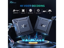Tv Box X96m200, 4k Ultra HD, 4 Gb Ram/64 Gb Rom, Wi-Fi 6 2,4 Ghz/5 Ghz Dual Band 1000 M Bisbisous (preto)