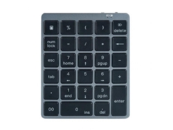 Teclado numérico Bluetooth portátil de aleación de aluminio con 28 teclas, concentrador USB y divisor para iPad y teléfono móvil | Teclado Everley891