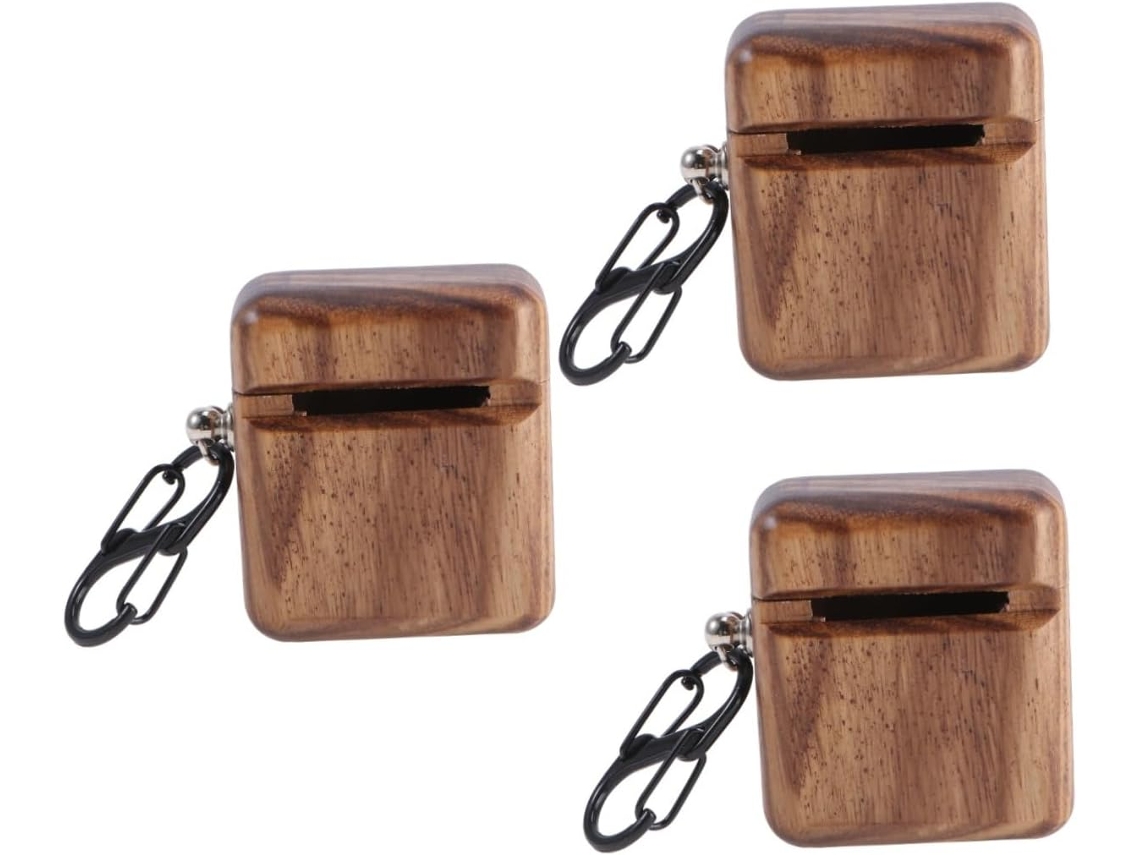Juego De 3 Auriculares Inalámbricos Con Estuche De Madera Ligero Y Resistente A Los Golpes.