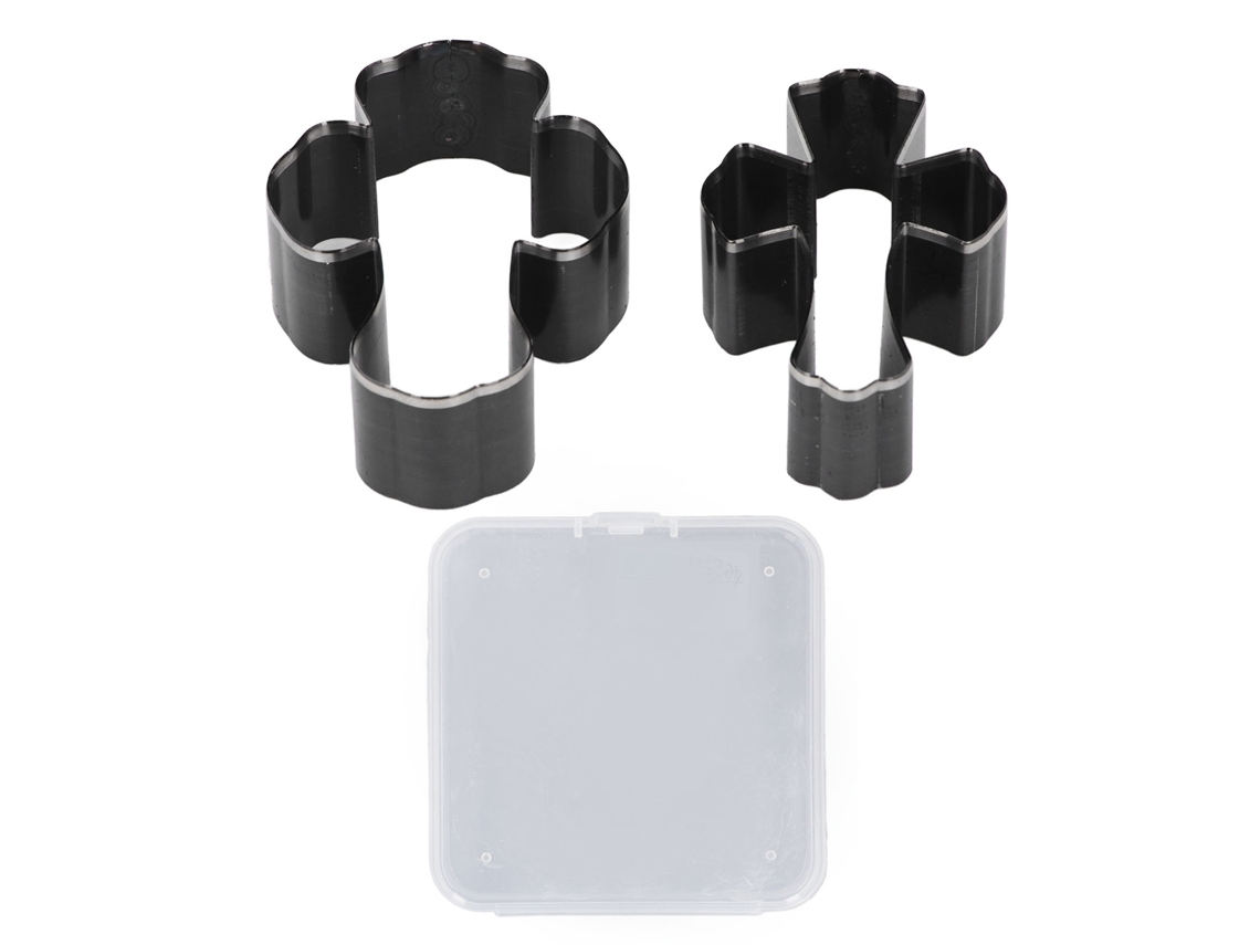 2 Pcs Matriz De Corte En Forma De Cruz De Acero Aleado Para Artesanía En Cuero Con Agujero Hueco