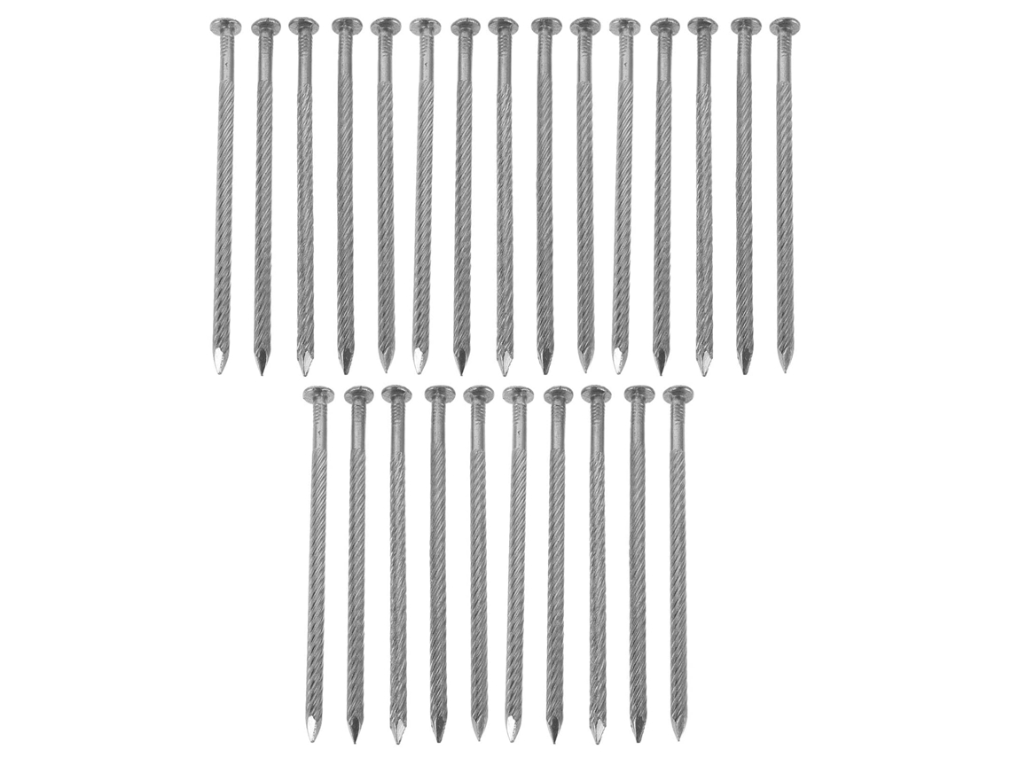 Paquete De 25 Clavos Espirales De Acero Inoxidable Galvanizado Para Escaleras, Estacas Y Fijaciones.