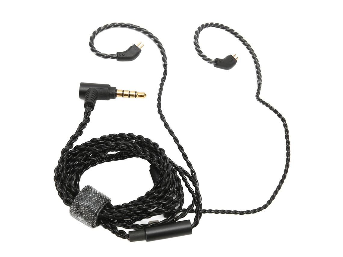 Cabo De Upgrade Para Fones De Ouvido 0.78mm 2 Pinos Plug 3.5mm Com Microfone E Conexão Angular