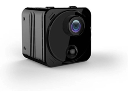 Mini cámara de seguridad con conexión wifi, 1080P HD, con detección de movimiento nocturno, Yizhood (negra)