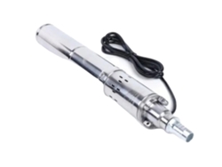 Bomba sumergible para pozo, altura máxima de elevación 65 m, protección contra sobrecalentamiento, 24 V, color plata, UE