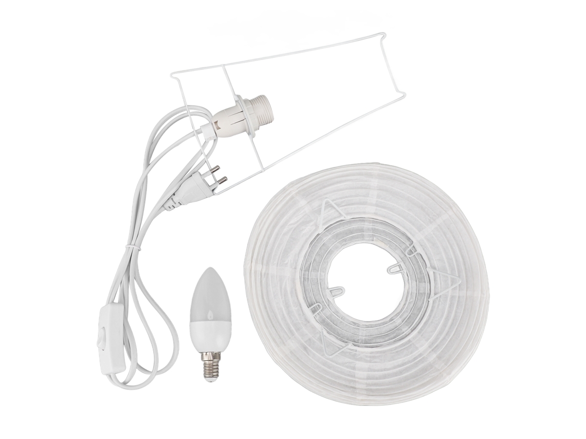 Lámpara de mesa de papel de arroz 2026 con luz cálida, bombilla E14, fácil instalación para dormitorio, oficina, enchufe europeo 100-240v