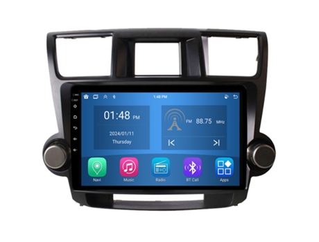 Autoradio 4GB RAM64GB ROM ROVERONE para Toyota Highlander 2 XU40 2007 - 2013 CarPlay Android Coche Radio Bluetooth Navegación
