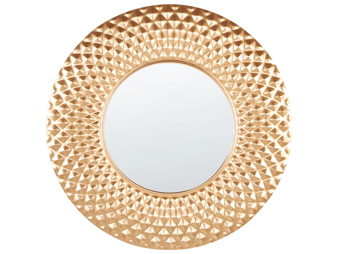 Espejo BELIANI Combe de Hierro Dorado 60x1x60