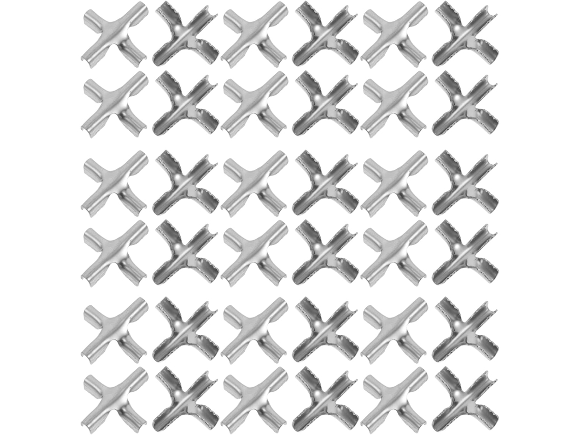 Paquete De 200 Abrazaderas Cruzadas De Acero Inoxidable De 2,0 Mm, Conectores Invisibles Para Cable De Acero.
