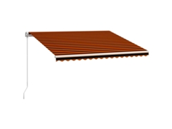 Maison Exclusive - Toldo Manual Retráctil Naranja Y Marrón 450x300 Cm