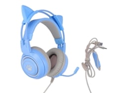 Auriculares Para Juegos Syg25 Con Orejas De Gato, Conexión Usb Y Conector 3,5 Mm, Compatibles